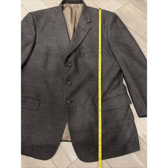 Vintage Monsieur By Givenchy Blazer Men's 46 Reg Wool Tweed Sport Coat USA Brown - Picture 4 of 12
